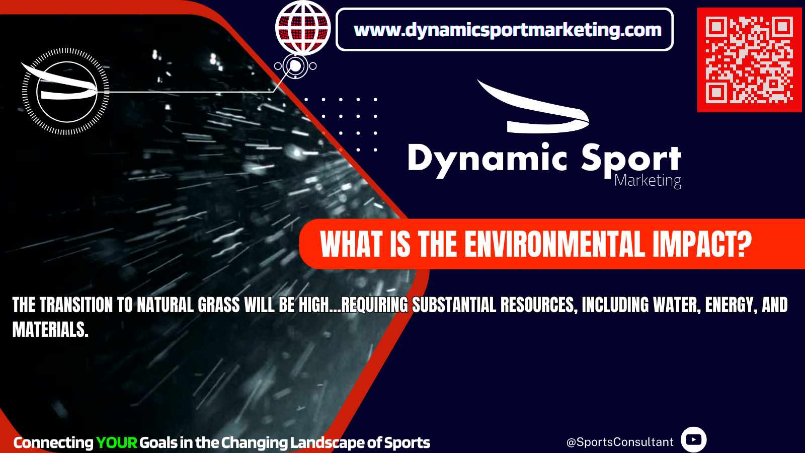 Image of water spraying highlighting the fact that approximately 50,000 liters of water daily is needed for each stadium in the world cup