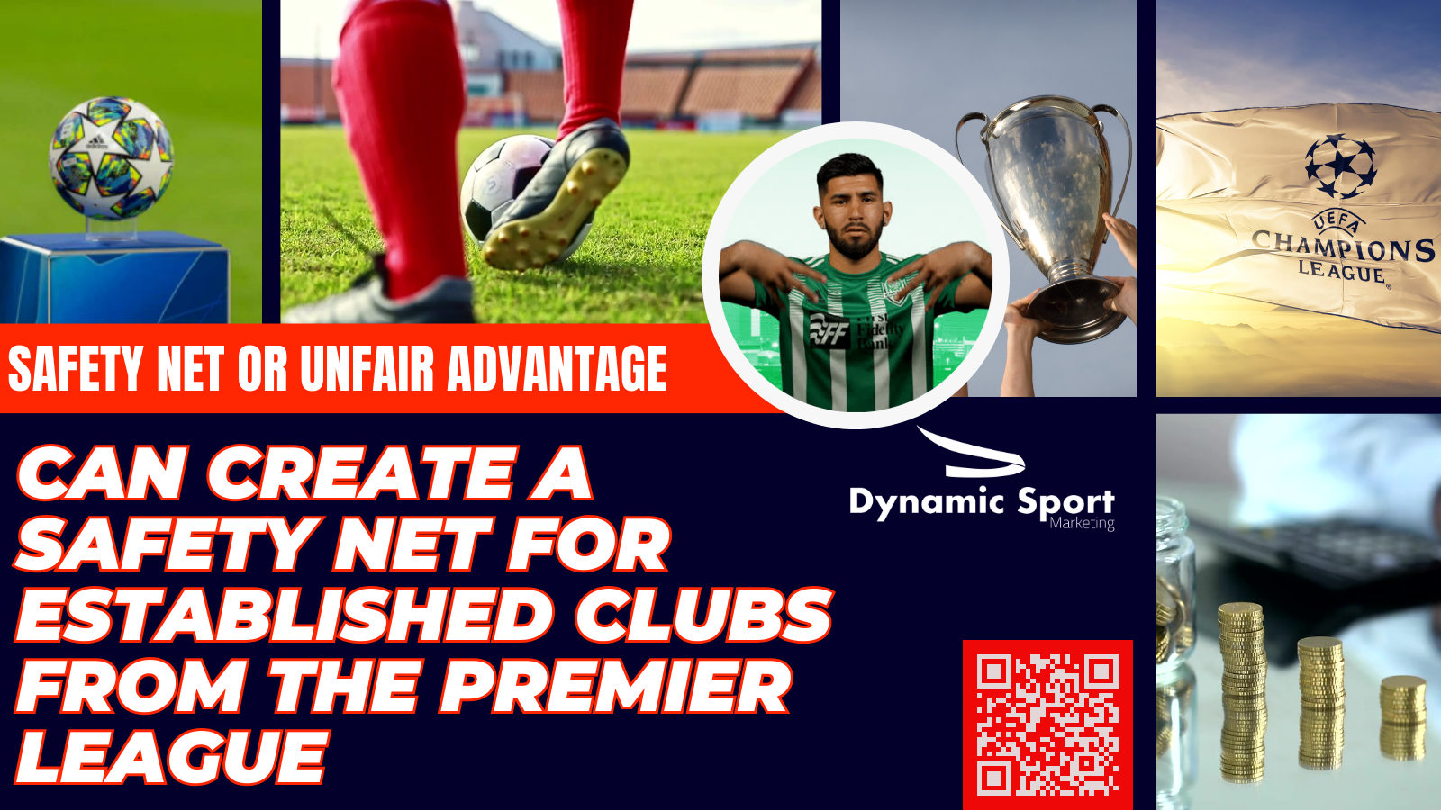 UEFA Champions League logo with text below debating the fairness of a safety net for established clubs in the Premier League New changes can create a safety net for established clubs from the Premier League